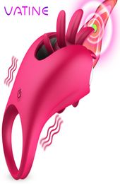 VATINE Vagina Clitoris Stimulate Tongue Licking Rotation Oral Gspot Vibrator Drop Y2002264652105