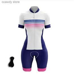 Men's Tracksuits Cycling Jersey Sets 2021 New Hot Selling na Breathable Short sleeve Clothing Women's Polyester Custom Triathlon Jumpsuit SuitH24122