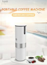 Coffee Makers New 2 In 1 Capsule Ground Mini Espresso Portable Coffee Maker Hot and Cold Extraction Usb Electric Coffee Powder Making Machine YQ240122