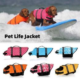 Life Vest Buoy XXS-XXL Dog Life Vest Summer Printed Pet Life Jacket Dog Safety Clothes Dogs Swimwear Pets Safety Swimming Suit Summer 240122