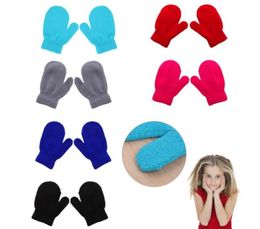 High Quality Baby Toddler Mittens Gloves Boys Winter Kids Knitting Gloves 6 Colours AntiScratch Cute Gloves9679777