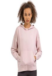Long-sleeved Sweatshirts 180 Womens yoga outfits Clothing Lady Loose Hoodies Sports Hooded Sweater Winter Fitness Shirts Tops5295807