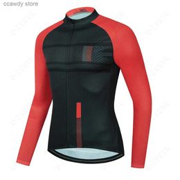 Men's T-Shirts Cycling Shirts Tops New Jersey Men Bike Long Sleeve MTB Bicycle Wear Autumn Clothing Mountain Sportswear Enduro ClothesH24122