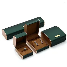 Jewelry Pouches High Quality Jewellery Boxes Brushed PU Leather Ring Pendant Bracelet Bangle Necklace Gift Packaging Display Case