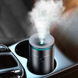 Humidifiers Car Diffuser Humidifier Auto Air Purifier Aromo Air Freshener with LED Light For Car Aroma Aromatherapy Diffuser YQ240122