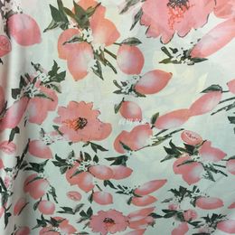 Clothing Fabric Printing S Branches And Leaves Printed Bohemia Resort Skirt High-grade Supplementary Material Fabrics