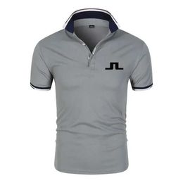 J Lindeberg Golf T-shirt Mens Golf Clothing Summer Comfortable Breathable Quick-drying Short Sleeve Tee Men Polo Luxury T-shirt