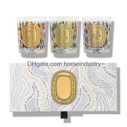 Candles Candles New 2024 190G Scented Candle Including Box Dip Colllection Bougie Pare Home Decoration Collection Item Gift Drop Deliv Dhycs