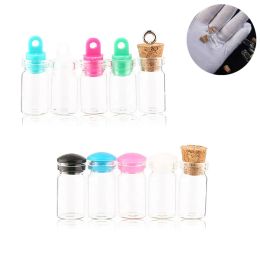 100pcs/Lot 0.5ML Small Glass Storage Bottle Cute Mini Wishing Cork Stopper Glass Jars Vials Containers 10mm*18mm LL