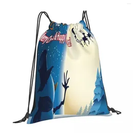 Shopping Bags Christmas Camping Cycling Backpack Sports Life Men'S And Women'S Drawstring Schoolbag