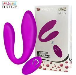 Pretty Love Waterproof U Type 10 Speed Vibrators for women USB Rechargeable G Spot Couples Vibrator Clitoral vibrador Sex Toys S5263508