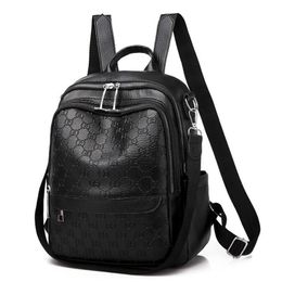 Designer Versatile backpack women's new bag soft leather leisure simple versatile travel large capacity Mommy one shoulder Ba280g