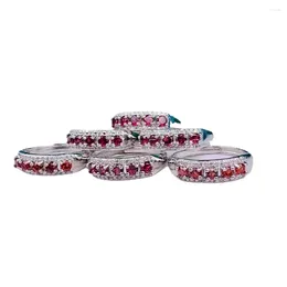 Cluster Rings 1piece Red Garnet Zirocn Ring One Size Free