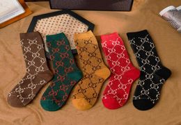 Mens Socks Womens luxury cotton Sock classic Designer letter Stocking comfortable 5 pairs together high quality Popular trend5259615