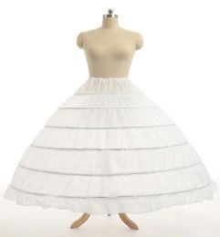 Super Cheap Ball Gown 6 Hoops Petticoat Wedding Slip Crinoline Bridal Underskirt Layes Slip 6 Hoop Skirt Crinoline For Quinceanera6574774