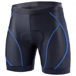 Motorcycle Apparel 4D Padded Bike Bicycle Liner Shorts Cycling With Anti-Slip Leg Grips For Club Blue XXL