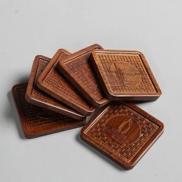 Tea Trays Bamboo Mat Home Square Pot Bearing Board Simple Thermal Insulation Boutique Accessories Teapot Plate