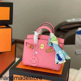 Top Platinum Bag Layer Designer Designers Handbags Cowhide Tote Ladies Smiley Face Silk Scarf Handbag Lock Size 20-30cm M9hn