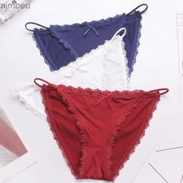 Sexy Set Panties for women ice silk seamless lace underwear ladies casual sexy lingerie female underpants gril briefs thong pantyL240122