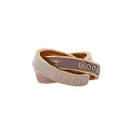 Satellite Designer Ring Women Top Quality With Box Rings Western Empress Dowager Light Luxury Personalised Punk Style Letter Three Ring Dynamic Ring Couple