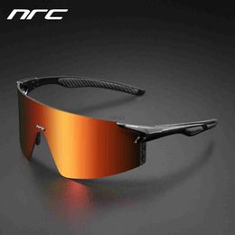 Outdoor Eyewear NRC 3 Lens UV400 Cycling Sunglasses TR90 Sports Bicycle Glasses MTB Mountain Bike Fishing Hiking Riding Eyewear for men women 240122