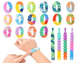 Finger Toys 16 different styles of bracelets Rat killing pioneer Bracelet Wristband finger bubble music Antistress Children Sensory Gift7703548