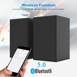 Speakers 100W Acoustic Bass Bluetooth Speakers 4Inch Wood TV Computer Soundbar AUX 2.0 HiFi Music Altavoz Bookshelf Speaker Sound System