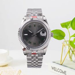 watchs 31 36 41mm president watch top quality fashion automatic wristwatch orologio gray dial waterproof watch Classic fluted Bezel mechanical watches mens