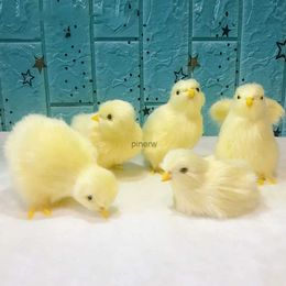 Plush Dolls Simulation Chick Rabbit Plush Toy Children Cognition Chicken Model Figurine Realistic Furry Animal Doll Chicken Easter Gift