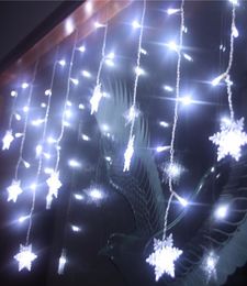 5m 216LED 35m 96led Snowflake String Lighting Home Xmas Decoration Christmas Lights Outdoor Waterproof IP65 Fairy Curtain8813083