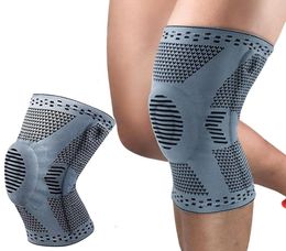 Elastic Knee Patella Protector Brace Silicone Knee Pad Basketball Running Compression Sleeve Support Sports Kneepads8574151