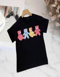 Letter printing tshirt 2021 Designers kids baby girl boy T shirt Polo Kid shirts Bear Cute casual black White Children Clothes 901456711