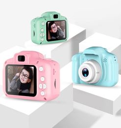 3 Colors Kids Camera Children Mini Digital Camera Cartoon Cam 8MP SLR Camera Toys for Birthday Gift 2 Inch Screen Take Po M12634329793