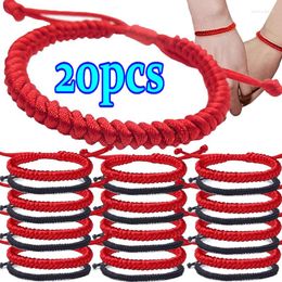 Link Bracelets Lucky Red Thread Bracelet For Women Men Tibetan Buddhist Adjustable Handwoven Braided Rope Knots Jewelry Wristbands