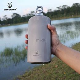 water bottle Pure Titanium Water Wine Coffee Tea Bottle Flask Portable Outdoor Camping Travel Gear EDC Tools 240122