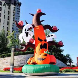 wholesale High Quality sale 6mH 19.7ft Inflatable Pumpkin Halloween Ghost Dead Tree For party outdoor Decorations