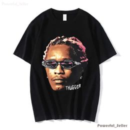 Men's T-shirts Rapper Young Thug Graphic T Shirt Men Women Fashion Hip Hop Street Style Tshirt Summer Casual Short Sleeve Tee Shirt Oversized Palm Shirt 9515