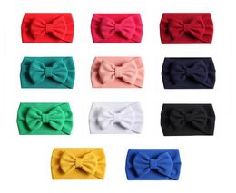 Girls Soft Solid Elastic Hair band width Kids DIY bow headband newborn babies Headwraps Turban Girls Headwear Kids Po Props7980623