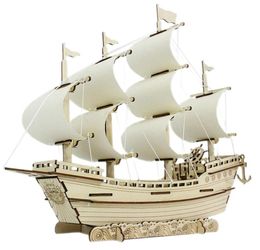 DIY Assembly Model Decoration HandAssembled Sailing Boat Wooden Crafts Decoration Children039S Toy Gift7658416