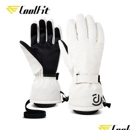 Ski Gloves Coolfit Men Women Tralight Waterproof Winter Warm Snowboard Motorcycle Riding Snow Drop Delivery Sports Outdoors Protective Dhe81