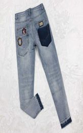 Puls szie mens jeans casual trousers dg designer pants patch embroidery Higher version fashion Jeans7836931