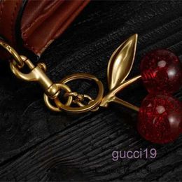 Keychain Crystal Cherry Styles Red Colour Women Girls Bag Car Pendant Fashion Accessories Fruit Handbag Decoration 538 IBRY