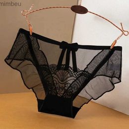 Sexy Set Women's Panties Underwear Temptation Transparent Lingerie Hollow Out Girl Briefs Net Yarn Lace Briefs thong sexyL240122
