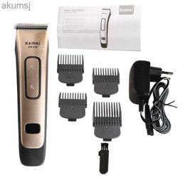 Hair Clippers Kemei Professional Men's Electric Hair Clipper Rechargeable Razor Four Limit Comb Stainless Steel Cutter Head KM-236 YQ240122