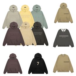 2024 EssentialSweathirts Tasarımcı Kapüşonlu Açık Hoody Mektup Külkü Çiftleri Sweatshirts Jumpers Üst kaliteli hip hop kapüşonlu Essentialshoo