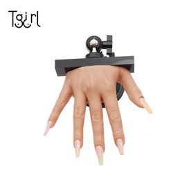 Silicone Practise Hand Display Sticker and Jewellery Soft Finger for Manicure Can Insert False Nails Nail Art Tools