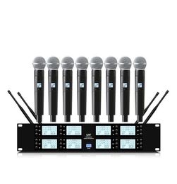 Microphones Professional UHF 8 Channel Wireless Microphone System Handheld Lavalier Conference Karaoke Church School Lecture Stage3042657