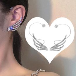 Dangle Earrings 2Pcs Ear Hanging Clip Ears Cuff Over-Ear Shiny Drill Alloy