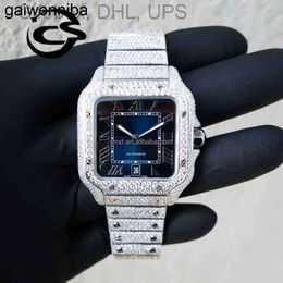 PP Private Crystal Luxury Oem Top Customised Out Lab Watch Zircon Men Women Iced Ice Cube Arabian Skeleton Vvs Moissanite Diamond WTLE