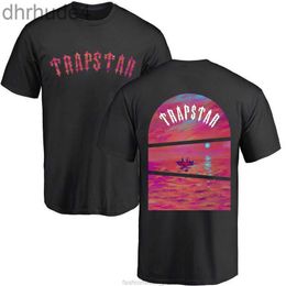 Designer Fashion Clothing Tees Tsihrts Shirts Trapstar Trap Star Street Brand Men's Sunset Beach Art Print T-shirt O-neck Cotton Rock Hip Hop Streetwear Tops 6DXC